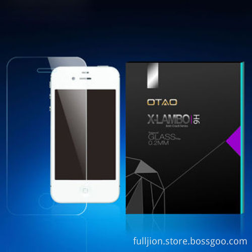 Anti-crack/anti-fingerprint/anti-glare/anti-UV tempered-glass screen protector for iPhone 4/4S